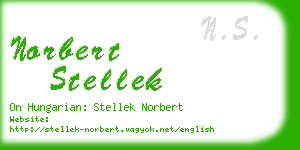 norbert stellek business card